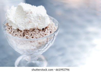 Chestnut Puree In A Bowl Close Up