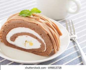 Chestnut Roll Cake
