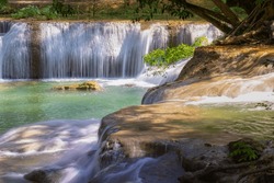 Chet Sao Noi Waterfall, Or Seven Little Girls Waterfall, A Seven Tiers Of Small And Beautiful Waterfall In Namtok Chet Sao Noi National Park, Saraburi