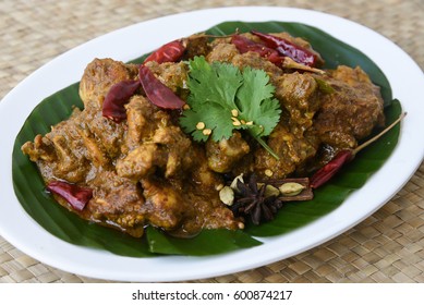 Chettinad Chicken Curry Is A Hot And Spicy Dish Tamil Nadu, South India. Gravy Prepared From Roast And Ground Indian Spices,coconut Or Garam Masala For Meat / Non-vegetarian Recipe/ Cuisine.