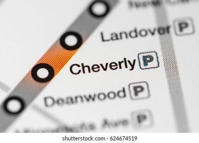 Cheverly Station. Washington DC Metro Map.