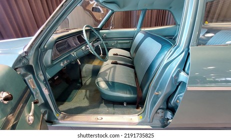 Chevrolet Bel Air 1966 BelAir 1967   Car Interior Cabin Seats Interior No People Inside Cockpit In Orebro Sweden On 16.07.2022