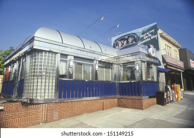 CHEVY CHASE, MARYLAND - CIRCA 1980's: Retro-style Outside Diner And Burger Stand, MD