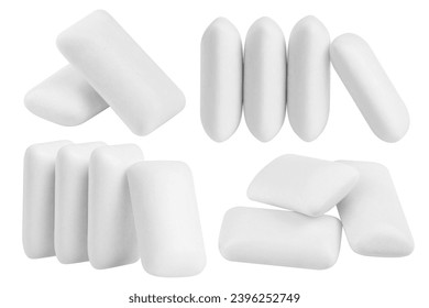 chewing gum isolated on white background, clipping path, full depth of field