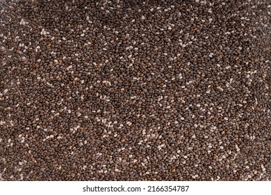 Chia Seeds Close Up. Selective Focus. Abstract Background