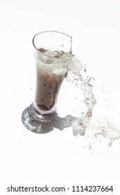 Chia Seeds In Glass Of Water Splash