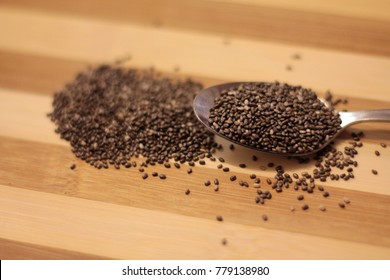 Chia Seeds In A Spoon