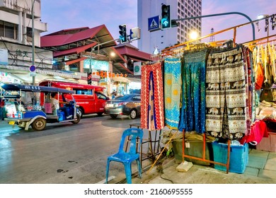 Chiang Mai, Thailand - 01 20 2020: Exterior Of The Night Bazaar