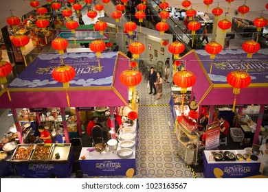 CHIANG MAI, THAILAND -FEBRUARY 12 2018: China NewYear Food  Area. Inside Of Central Festival Chiangmai. 3 Km. From Chiangmai City, Thailand.