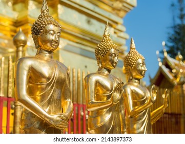 CHIANG MAI, THAILAND - FEBRUARY 5, 2016: Details from Wat Phra That Doi Suthep in Chiang Mai. This Buddhist temple founded in 1383 is the most famous in Chiang Mai.
