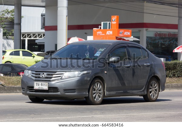 CHIANG MAI, THAILAND -JANUARY 23\
2017:  Fifth generation of Honda City Compact Car. Photo at road\
no.121 about 8 km from downtown Chiangmai,\
thailand.
