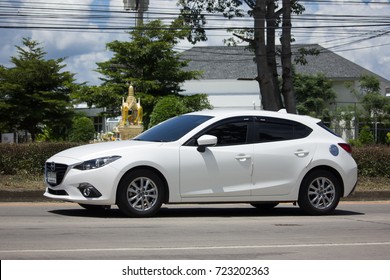 CHIANG MAI, THAILAND -SEPTEMBER 14 2017: Private car, Mazda3. Photo at road no.121 about 8 km from downtown Chiangmai, thailand.