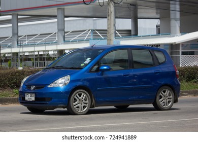 CHIANG MAI, THAILAND -SEPTEMBER 22 2017: Private city Car Honda Jazz. Five door hatchback automobile. Photo at road no.121 about 8 km from downtown Chiangmai thailand. - Shutterstock ID 724941889