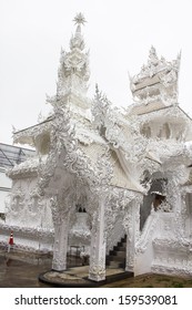 CHIANG RAI - OCTOBER 17: Wat Rong Khun On OCTOBER 17, 2013 In Chiang Rai, Wat Rong Khun Is A Contemporary Unconventional Temple In Chiang Rai, Thailand. It Was Designed By Chalermchai Kositpipat