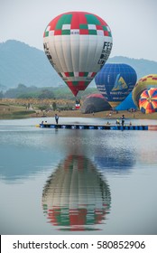 CHIANG RAI THAILAND - FEBRUARY 14, 2017: The Singha Park Chiang Rai Balloon, claimed to be ASEAN’s biggest balloon festival 14-18 February, 2017 part of  Valentine’s celebrations - Balloon from Maxico