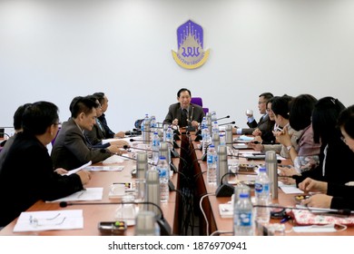 CHIANG RAI, THAILAND - NOVEMBER 27, 2020:The Meeting Of The Consortium Of Education Of Thailand, Dean Of The Faculty Of Education Or School Of Education At University Of Phayao, Chiang Rai Campus