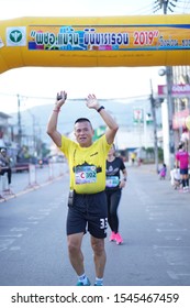 Chiang Rai THAILAND-10:27:2019: Mae Chan mini Marathon 2019 | PARTNER in Chiang Rai Thailand.People . Running at city. Street.