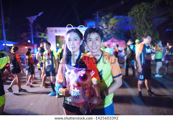 Chiang Rai
THAILAND-6:8: 2019: CHIANG RAI NIGHT RUN LIGHTING IN THE CITY
2019.People. Running at city. Streets
