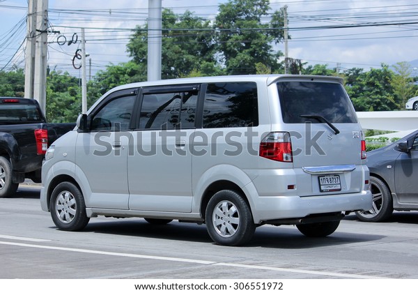 CHIANGMAI, THAILAND -AUGUST 8 2015:  Private
car, Mini Van of Suzuki APV. Photo at road no 121 about 8 km from
downtown Chiangmai,
thailand.