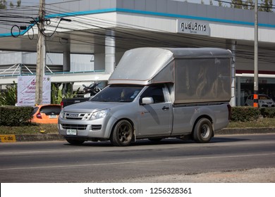 Chiangmai, Thailand - December 3 2018: Private Isuzu Dmax Pickup Truck. On road no.1001 8 km from Chiangmai city.