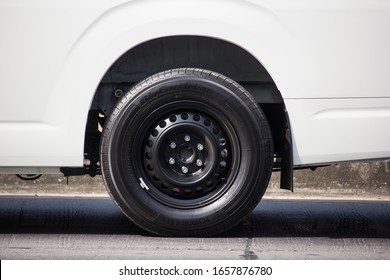 Chiangmai, Thailand - January 21 2020: Yokohama Tires Of Car. On Road No.1001, 8 Km From Chiangmai City.