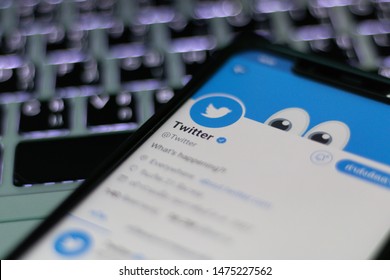 CHIANGMAI, THAILAND -JUL 10,2019:Smartphone open Twitter application,Twitter is an online social networking.