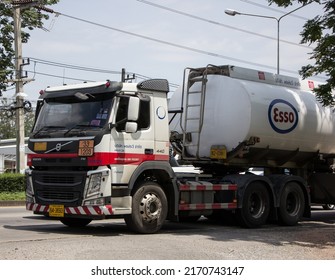 Chiangmai, Thailand - June 13 2022: Oil Truck Of Phong Rawee  Oil Transport Company. On Truck On Road No.1001, 8 Km From Chiangmai City.