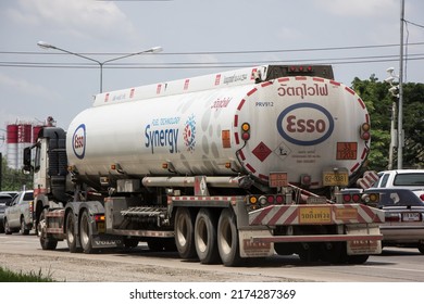 Chiangmai, Thailand - June 13 2022: Oil Truck Of Phong Rawee  Oil Transport Company. On Truck On Road No.1001, 8 Km From Chiangmai City.