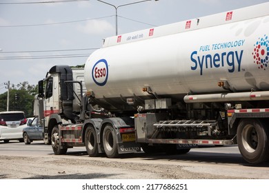 Chiangmai, Thailand - June 13 2022: Oil Truck Of Phong Rawee  Oil Transport Company. On Truck On Road No.1001, 8 Km From Chiangmai City.