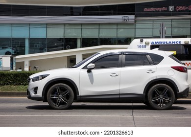 Chiangmai, Thailand -  June  13 2022: Private Car, Mazda CX-5,cx5. On Road No.1001, 8 Km From Chiangmai Business Area.