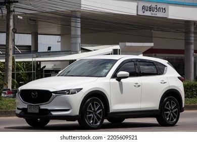 Chiangmai, Thailand -  June  17 2022: Private Car, Mazda CX-5,cx5. On Road No.1001, 8 Km From Chiangmai Business Area.