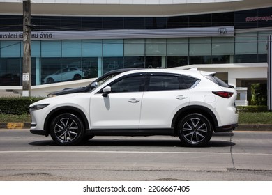 Chiangmai, Thailand -  June  17 2022: Private Car, Mazda CX-5,cx5. On Road No.1001, 8 Km From Chiangmai Business Area.