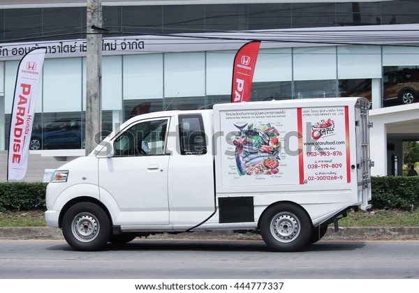 CHIANGMAI, THAILAND -JUNE 27 2016: Suzuki Carry\
 Truck with Sportcab, Otarufood Company, Distribute raw Materails\
for Japanese food. Photo at road no 121 about 8 km from downtown\
Chiangmai, thailand.