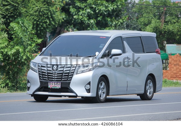 CHIANGMAI, THAILAND\
-MAY 3 2016:  Private Toyota Alpha car. Family van with hybrid\
drive to large families. Photo at road no.121 about 8 km from\
downtown Chiangmai,\
thailand.