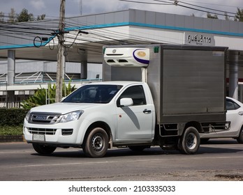 Chiangmai, Thailand - November 24 2021: Private Isuzu Dmax Pickup Truck. On road no.1001 8 km from Chiangmai city.