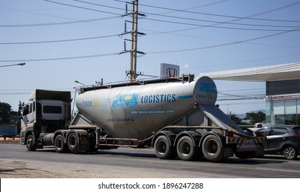 Chiangmai, Thailand -   November 27 2020: Cement Truck Of Chun Fast Company.  On Road No.1001, 8 Km From Chiangmai City.