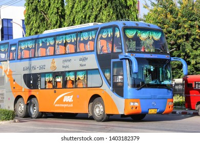 Chiangmai, Thailand - October 20 2012: Bus Of Transport Government Company.  Photo At Chiangmai Bus Station.