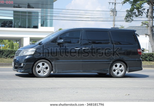 CHIANGMAI, THAILAND\
-OCTOBER  23 2015:  Private Toyota Alpha car. Family van with\
hybrid drive to large families. Photo at road no.121 about 8 km\
from downtown Chiangmai,\
thailand.