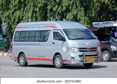 CHIANGMAI, THAILAND -SEPTEMBER 26 2015:  Airport Shuttle Bus Van, Service For Passenger Of Airport From Or To Hotel. Photo At Chiangmai Bus Station.