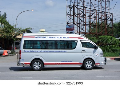 CHIANGMAI, THAILAND -SEPTEMBER 26 2015:  Airport Shuttle Bus Van, Service for Passenger of Airport from or to Hotel. Photo at Chiangmai bus station.