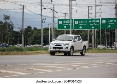 Chiangmai, Thailand - September 9 2021: Private Isuzu Dmax Pickup Truck. On road no.1001 8 km from Chiangmai city.