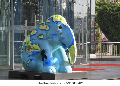 CHIANGMAI,THAILAND Dec 12,2016:Elephant Parade Is A Social Enterprise That Elephants In Asia. Which Will Have Its 10th Anniversary At Chiangmai,thailand