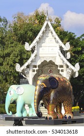 CHIANGMAI,THAILAND Dec 12,2016:Elephant Parade Is A Social Enterprise That Elephants In Asia. Which Will Have Its 10th Anniversary At Chiangmai,thailand