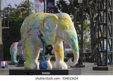 CHIANGMAI,THAILAND Dec 12,2016:Elephant Parade Is A Social Enterprise That Elephants In Asia. Which Will Have Its 10th Anniversary At Chiangmai,thailand