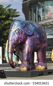 CHIANGMAI,THAILAND Dec 12,2016:Elephant Parade Is A Social Enterprise That Elephants In Asia. Which Will Have Its 10th Anniversary At Chiangmai,thailand