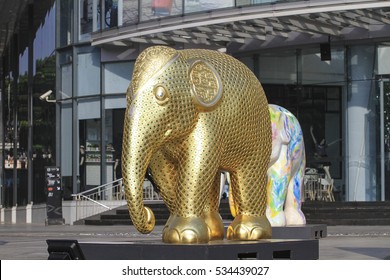 CHIANGMAI,THAILAND Dec 12,2016:Elephant Parade Is A Social Enterprise That Elephants In Asia. Which Will Have Its 10th Anniversary At Chiangmai,thailand