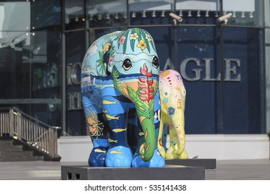 CHIANGMAI,THAILAND Dec 12,2016:Elephant Parade Is A Social Enterprise That Elephants In Asia. Which Will Have Its 10th Anniversary At Chiangmai,thailand