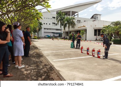 CHIANGMAI-THAILAND. September,05,2017. Rajanagarindra Child Development Institute Fire Safety Training 2017