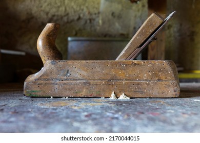 Chiaroscuro Still life with the beading Plane and the Wood-worms - Shutterstock ID 2170044015