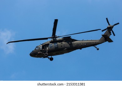 Chiayi Taiwan 17th August 2021
A UH-60M Black Hawk Rescue Helicopter Which Belongs To Taiwan Air Rescue Group, Was Preparing For Landing At Chiayi Air Force Base.